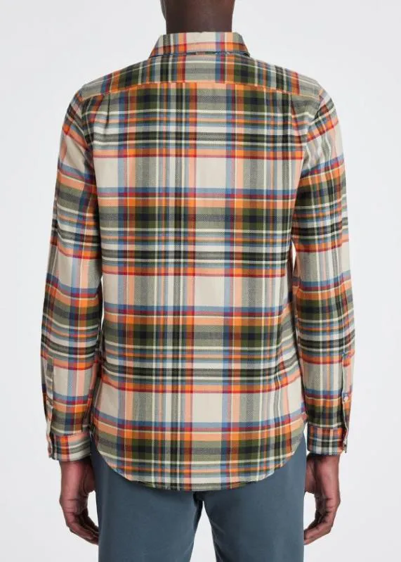 Mens TailoredFit Flannel Check LongSleeve Shirt Paul Smith Shirts Mens TailoredFit Flannel Check LongSleeve Shirt Paul Smith Shirts