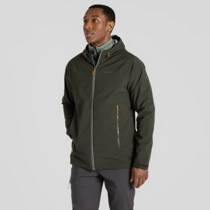 Mens Waterproof Jackets Craghoppers Caldera Waterproof Jacket Dark Cedar Green