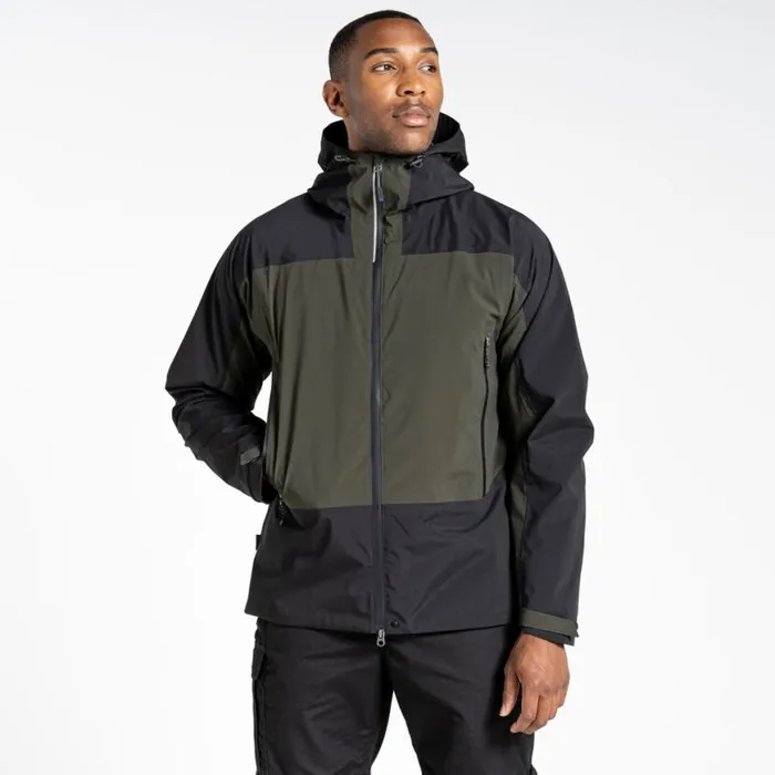 MensWomens Waterproof Jackets Craghoppers Expert Active Jacket Dark Cedar Green Black