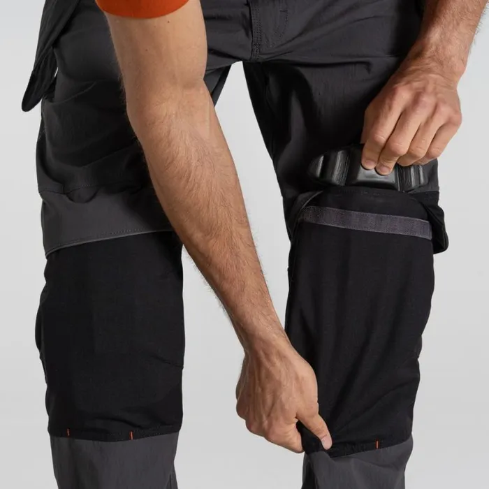 Mens Workwear Trousers Craghoppers Sheffield Stretch Holster Workwear Trousers Carbon Grey Black
