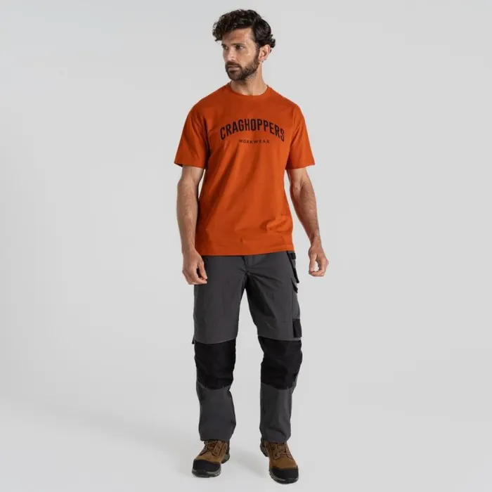 Mens Workwear Trousers Craghoppers Sheffield Stretch Holster Workwear Trousers Carbon Grey Black
