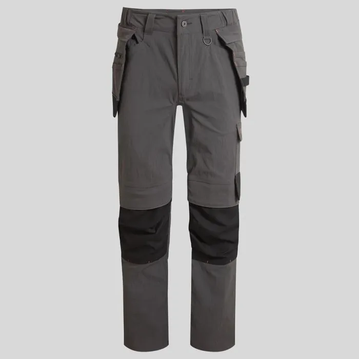 Mens Workwear Trousers Craghoppers Sheffield Stretch Holster Workwear Trousers Carbon Grey Black