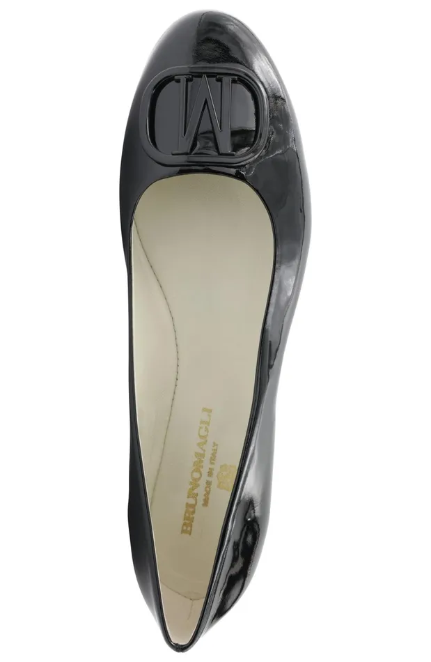 Mimi Signature Leather Ballet Flat 8211 Black Patent Women Bruno Magli Flats and Loafers Mimi Signature Leather Ballet Flat 8211 Black Patent Women Bruno Magli Flats and Loafers