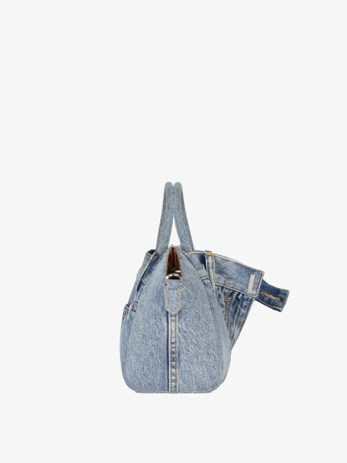Mini Antigona Lock Bag In Jeans Medium Blue Women Givenchy Crossbody Bags