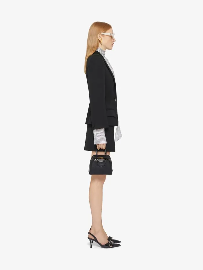 Mini Skirt In Wool With 4g Liquid Detail Black Women Givenchy Skirts