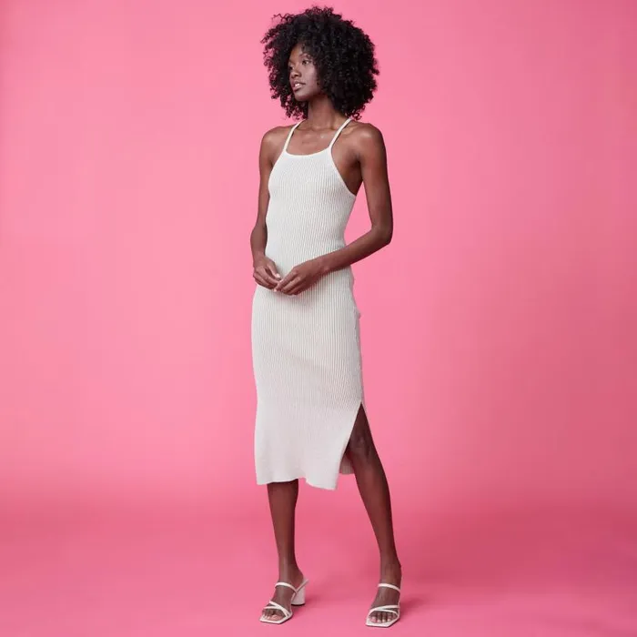 MONROW Dresses Tank Maxi Sweater ButterCream Dress 8211 Women MONROW Dresses Tank Maxi Sweater ButterCream Dress 8211 Women