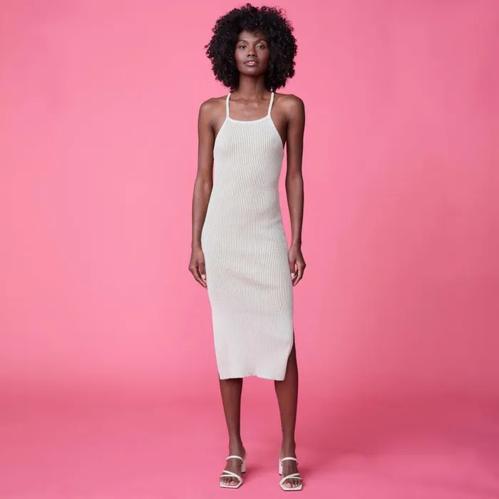 MONROW Dresses Tank Maxi Sweater ButterCream Dress 8211 Women MONROW Dresses Tank Maxi Sweater ButterCream Dress 8211 Women