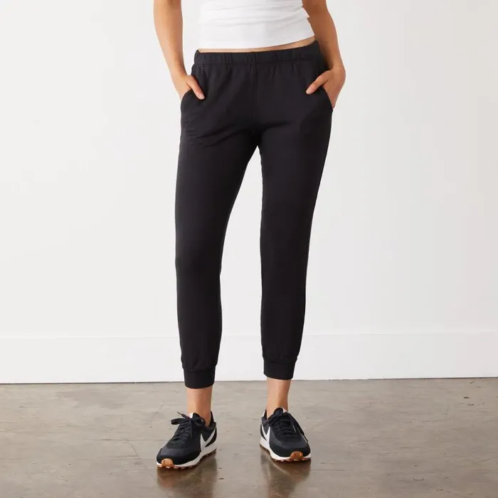 MONROW Sweats Supersoft Fleece Faded Black Jogger 8211 Women