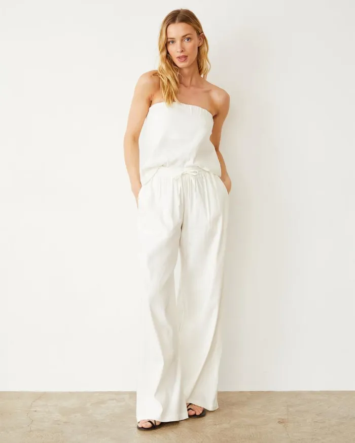 MONROW Tanks Linen Tube Tank 8211 Women MONROW Tanks Linen Tube Tank 8211 Women