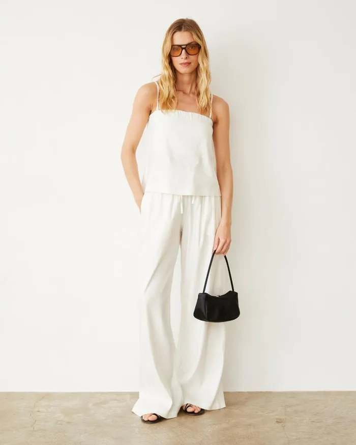 MONROW Tanks Linen Tube Tank 8211 Women MONROW Tanks Linen Tube Tank 8211 Women