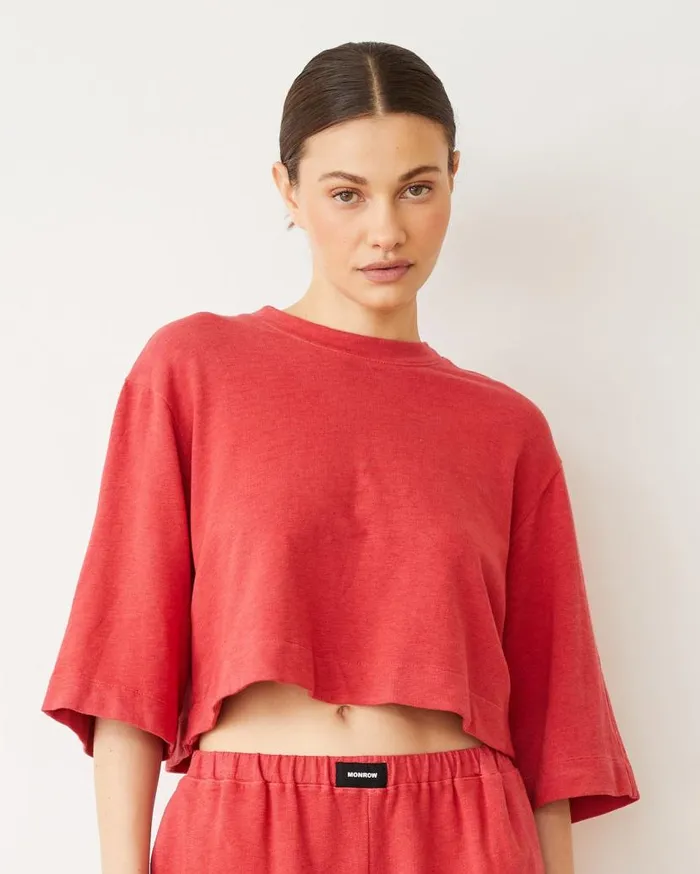 MONROW Tees French Terry Oversized Tee 8211 Women
