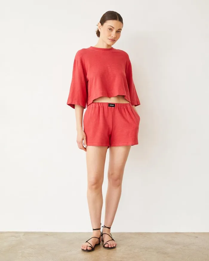 MONROW Tees French Terry Oversized Tee 8211 Women MONROW Tees French Terry Oversized Tee 8211 Women