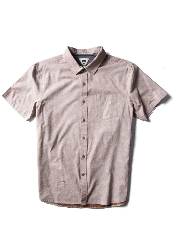 Morsea Eco Ss Shirt Malt Men Vissla Shirts and Flannels