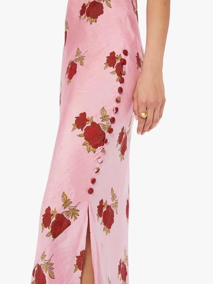 Mother Denim Adele Silk Dress Pink Ruby 8211 Women