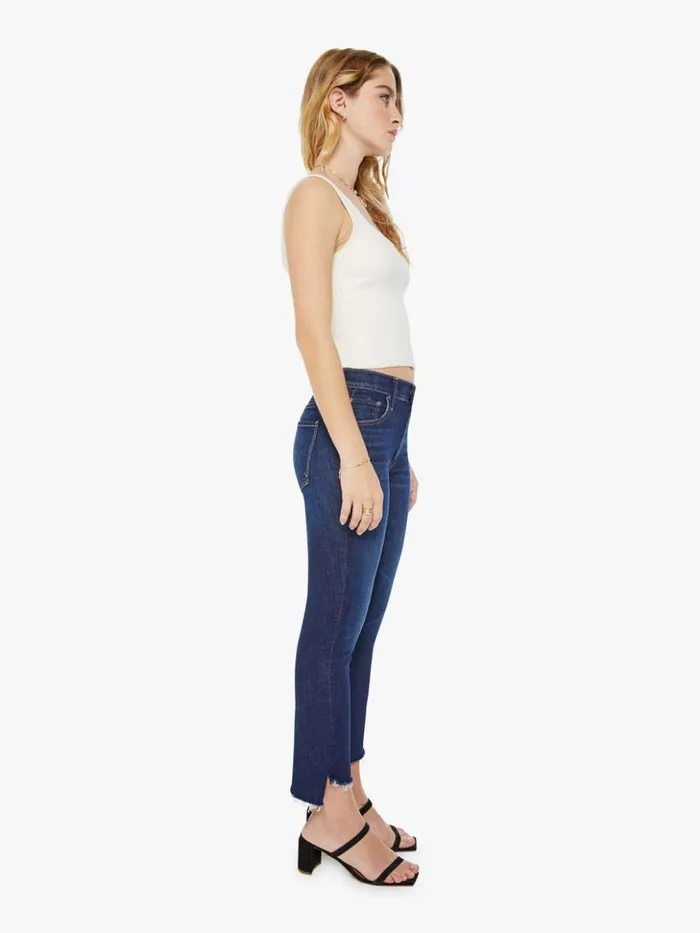 Mother Denim Bootcut Petites The Lil039 Insider Crop Step Fray Wash Off Limits 8211 Women