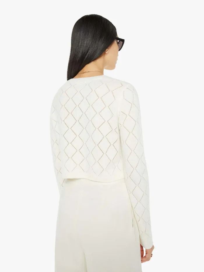 Mother Denim Marilyn Diamond Pattern Cardigan Gardenia 8211 Women