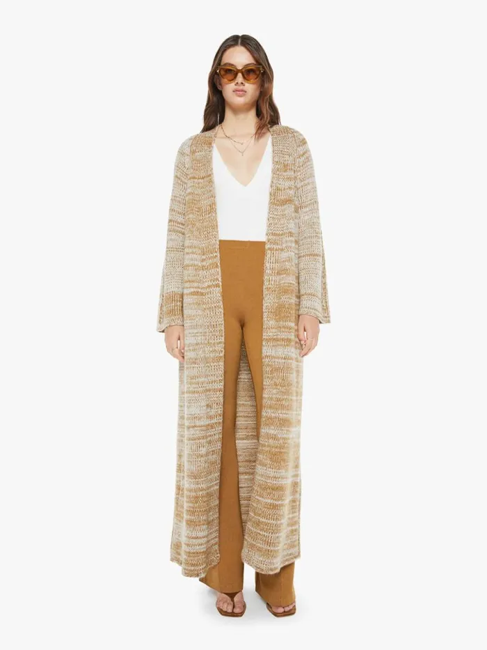 Mother Denim Mercedes Drama Duster W Rib Gold Horchata 8211 Women
