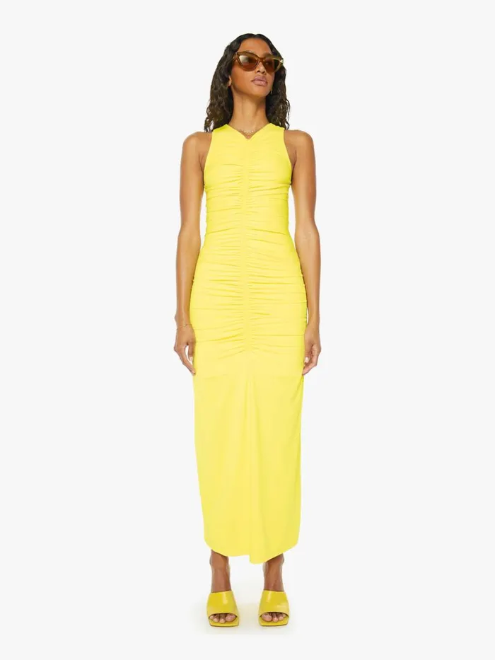 Mother Denim Mich Midi Dress Yellow 8211 Women