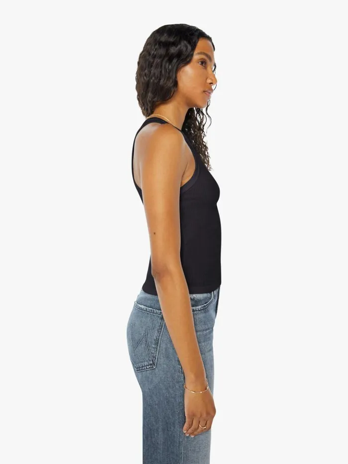 Mother Denim Rib Fitted Scooped Tank Black 8211 Women