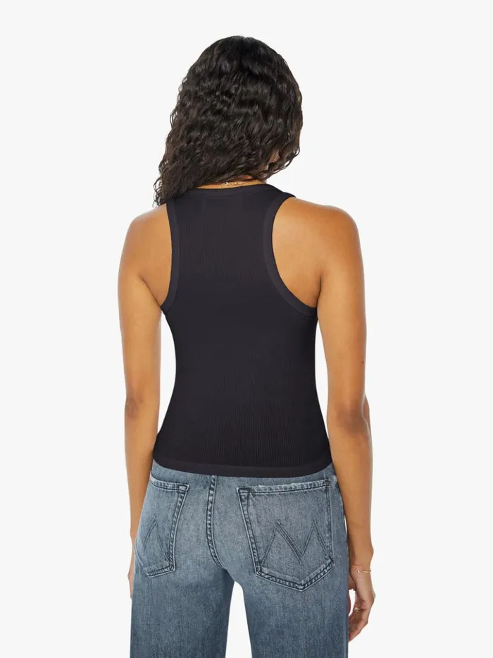 Mother Denim Rib Fitted Scooped Tank Black 8211 Women