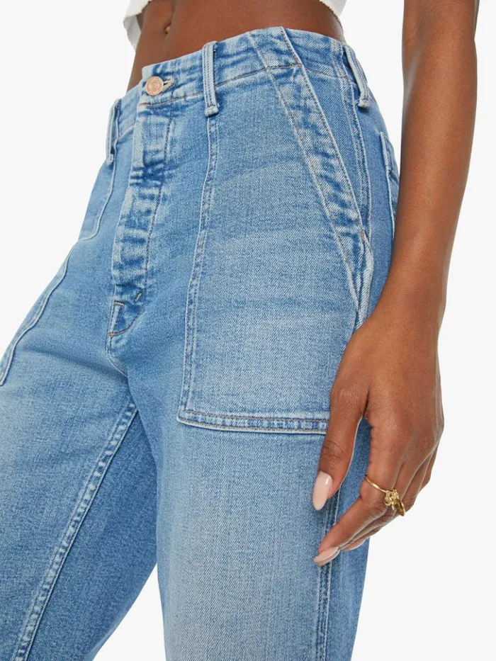 Mother Denim Straight The Patch Pocket Private Flood Wash Flag Me Down 8211 Women