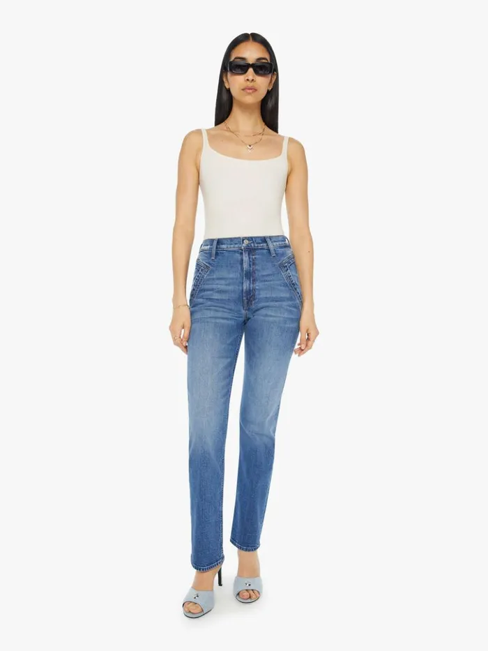 Mother Denim Straight The Triangle Smarty Pants Skimp Wash Dream Team 8211 Women