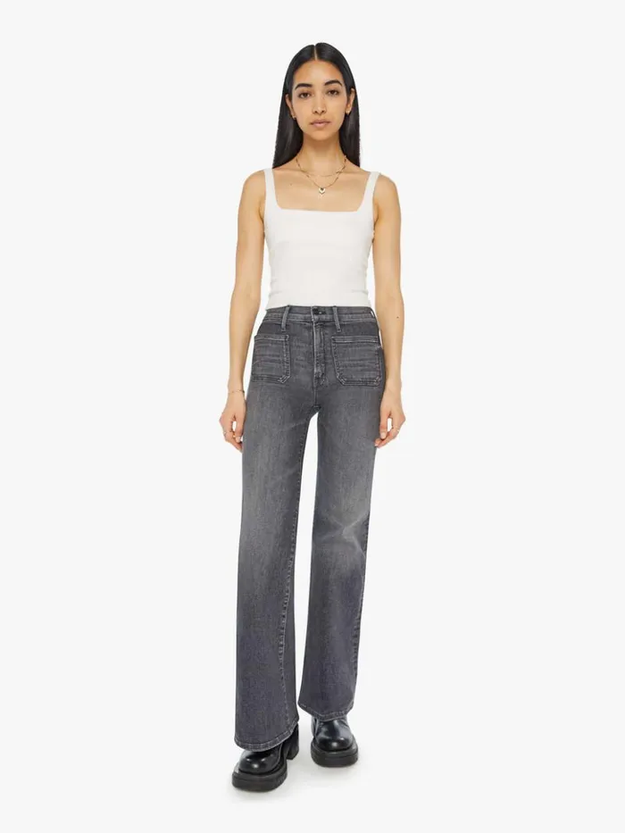 Mother Denim Wide Leg The Patch Pocket Twister Sneak Wash Up In Smoke 8211 Women