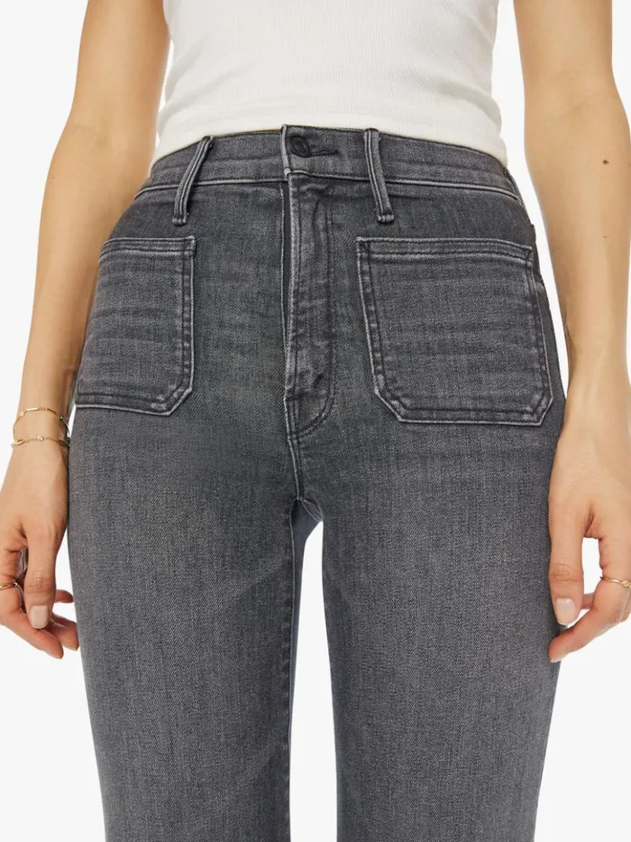 Mother Denim Wide Leg The Patch Pocket Twister Sneak Wash Up In Smoke 8211 Women