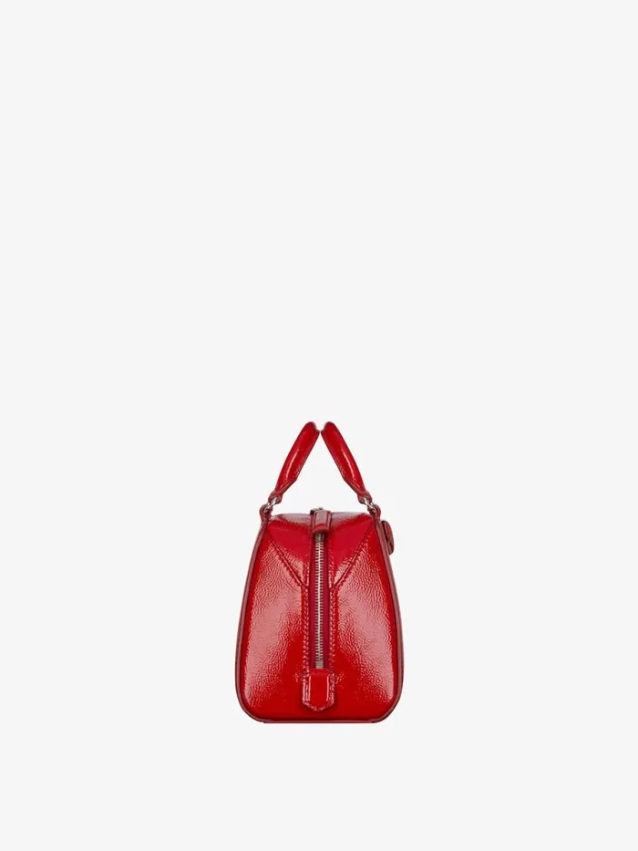 Nano Antigona Cube Bag In Patent Leather Vermillon Women Givenchy Crossbody Bags