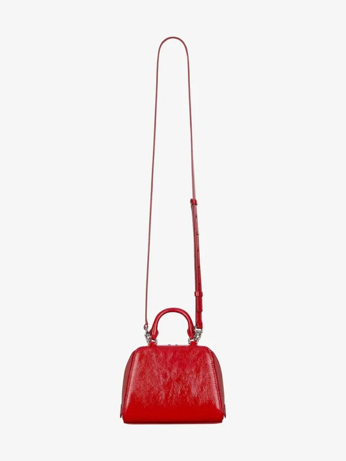 Nano Antigona Cube Bag In Patent Leather Vermillon Women Givenchy Crossbody Bags