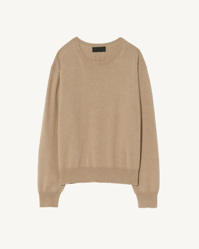 Nili Lotan AMARI SWEATER Beige Melange Women Knits and Sweaters