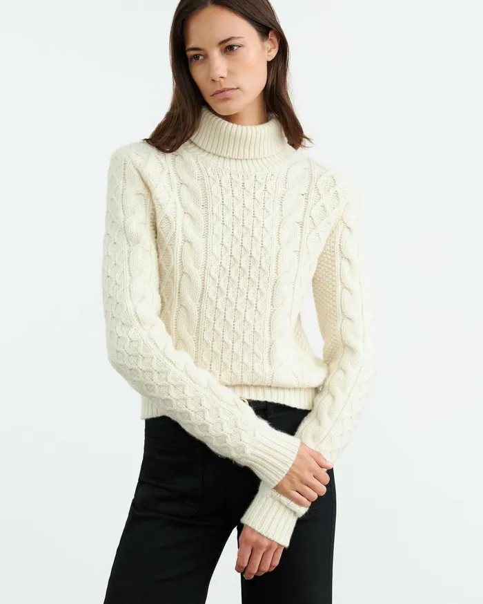 Nili Lotan ANDRINA SWEATER Dark Grey Melange Women Knits and Sweaters