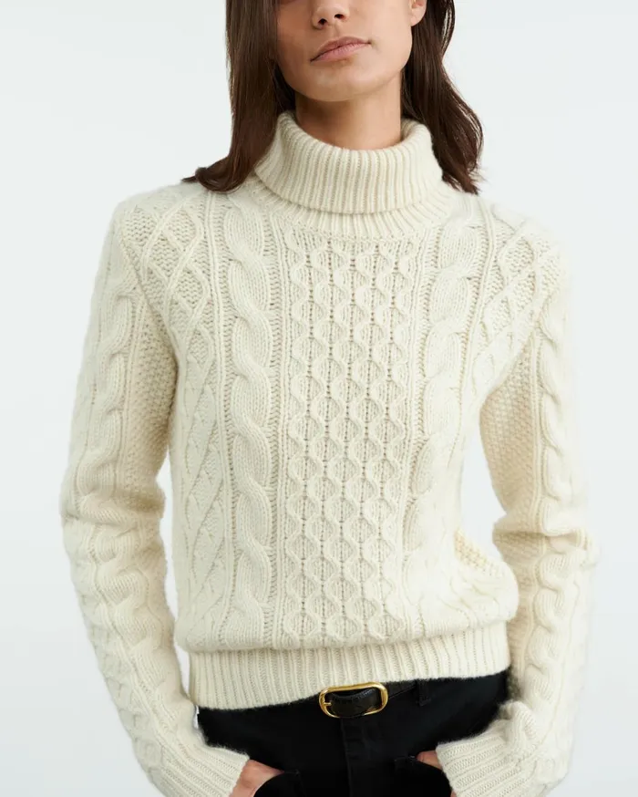 Nili Lotan ANDRINA SWEATER Dark Grey Melange Women Knits and Sweaters