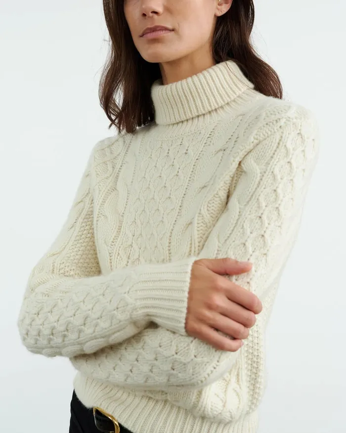 Nili Lotan ANDRINA SWEATER Dark Grey Melange Women Knits and Sweaters
