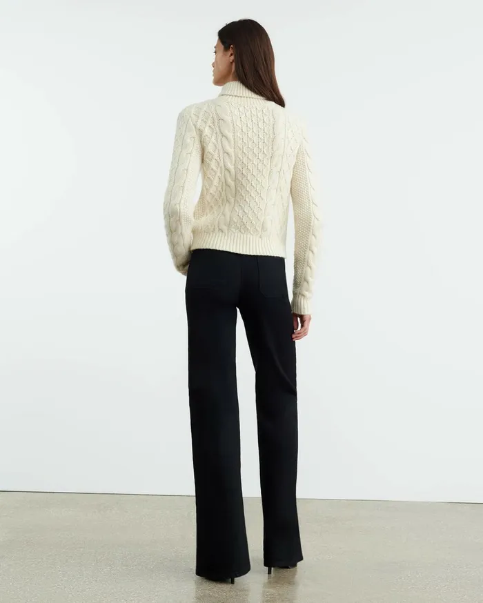 Nili Lotan ANDRINA SWEATER Dark Grey Melange Women Knits and Sweaters