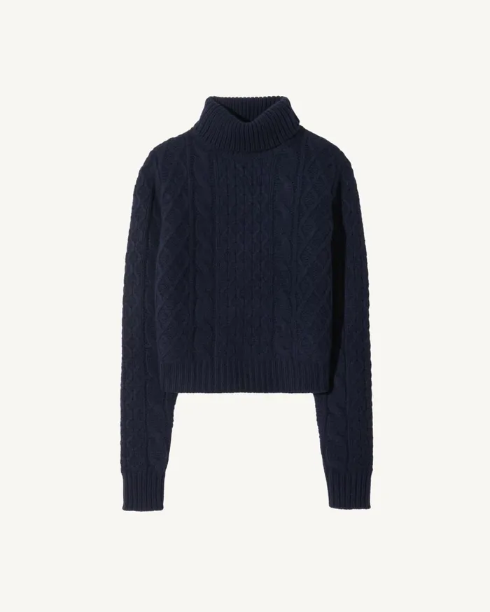 Nili Lotan ANDRINA SWEATER Dark Grey Melange Women Knits and Sweaters