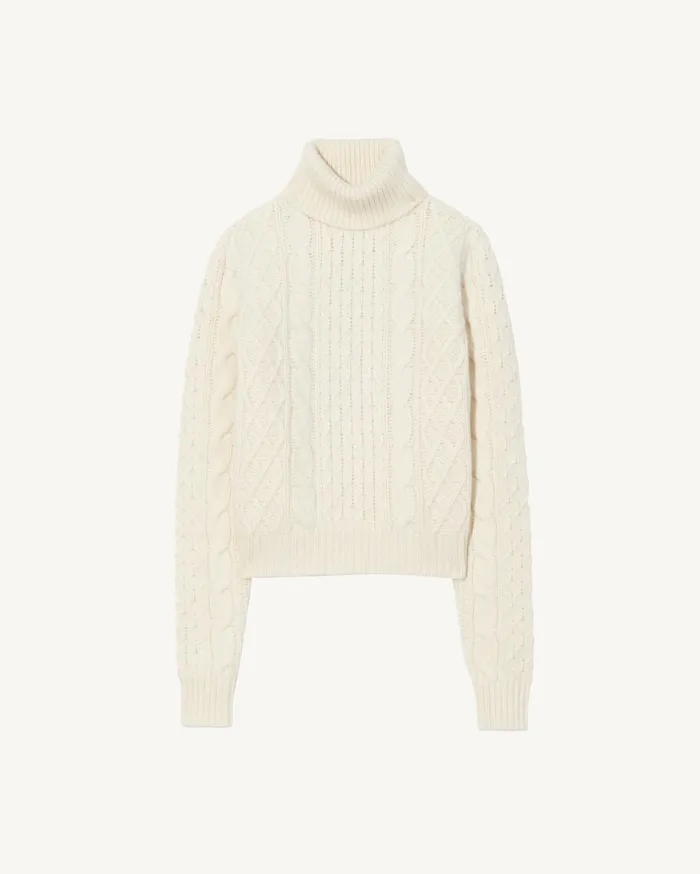 Nili Lotan ANDRINA SWEATER Dark Grey Melange Women Knits and Sweaters