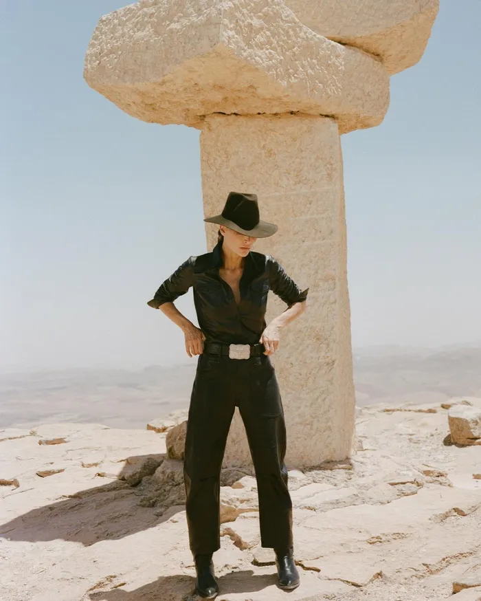 Nili Lotan AVA LEATHER SHIRT Black Women Tops
