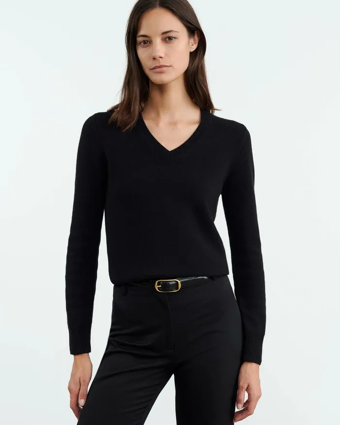 Nili Lotan CAMELIA CASHMERE SWEATER Dark Navy Women Knits and Sweaters