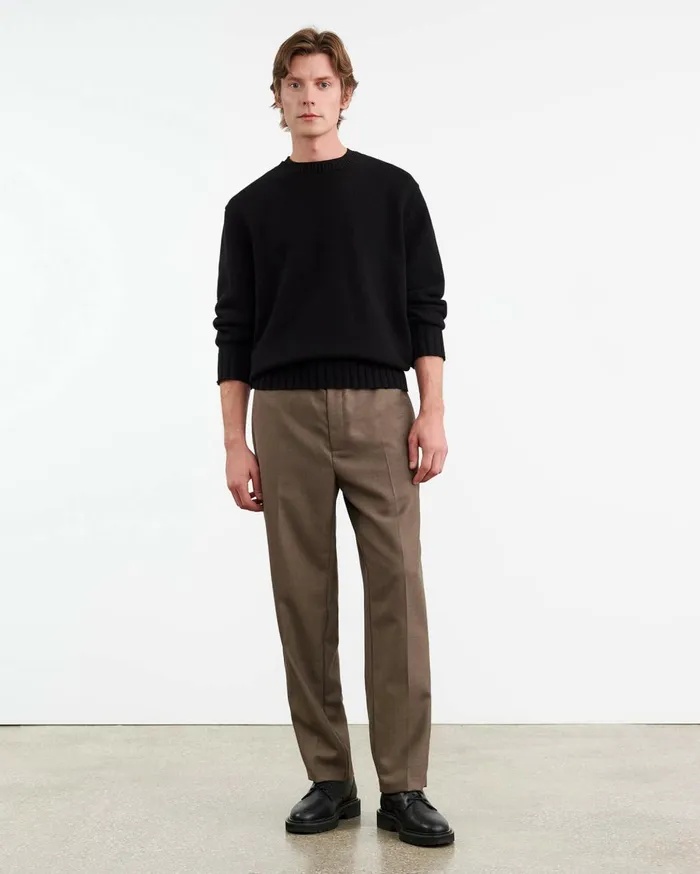 Nili Lotan LAWRENCE PANT Taupe Grey Men Pants and Shorts