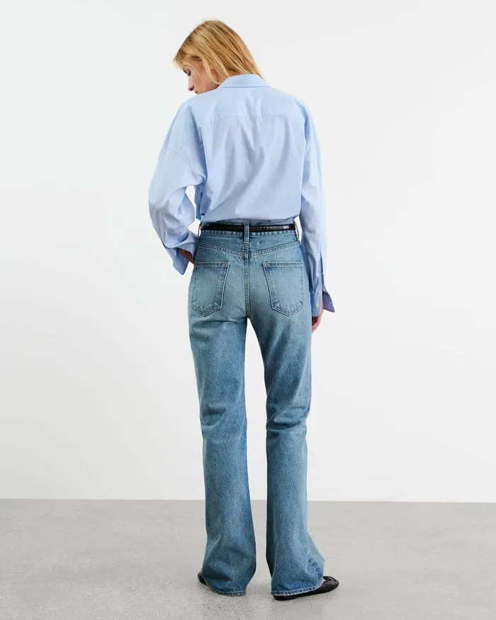 Nili Lotan MATTIA SHIRT Sky Blue Women Tops