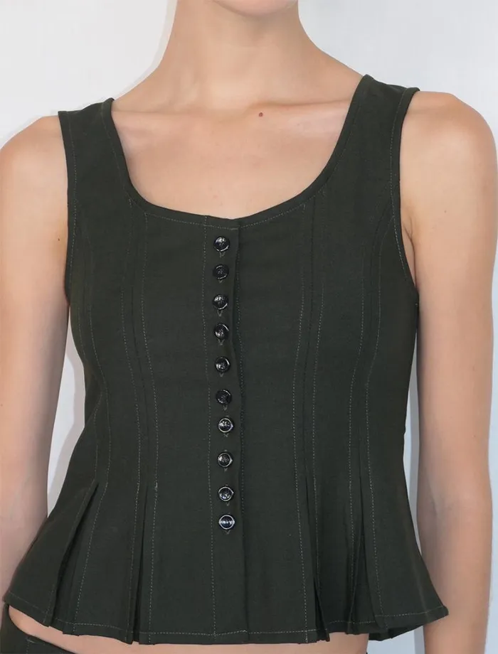 No 1798 Mauro Dark Khaki Women Paloma Wool Tops