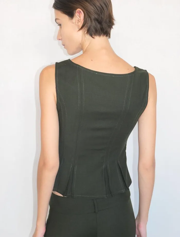 No 1798 Mauro Dark Khaki Women Paloma Wool Tops