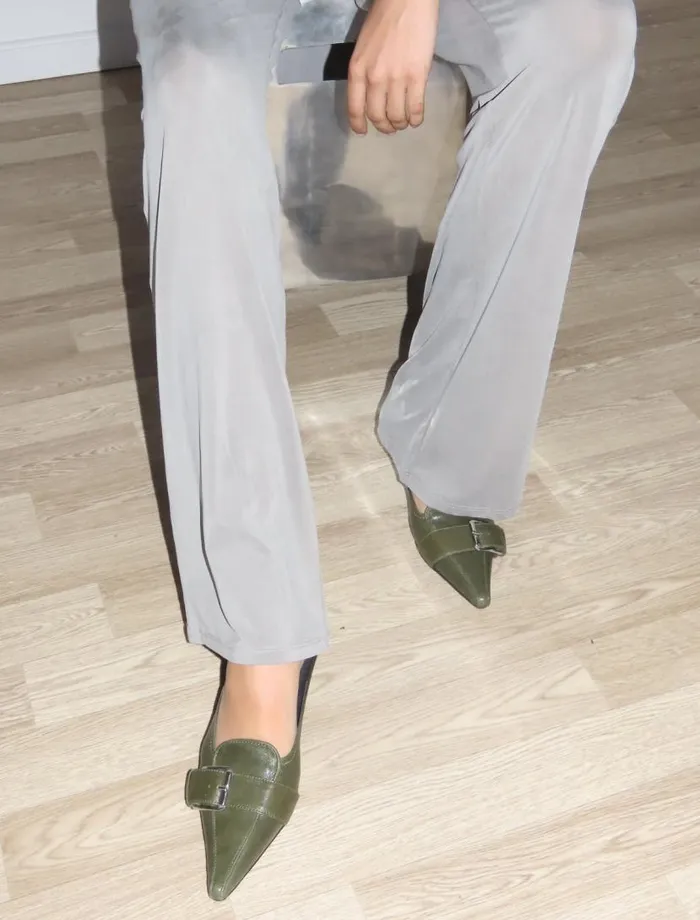 No 1973 Leslie Mule Khaki Women Paloma Wool Shoes