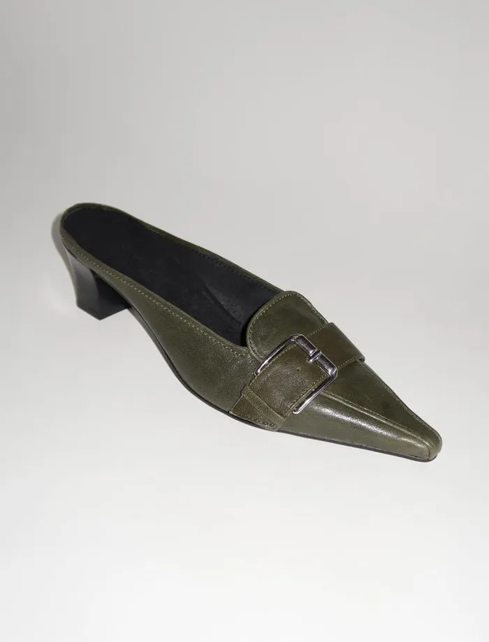 No 1973 Leslie Mule Khaki Women Paloma Wool Shoes