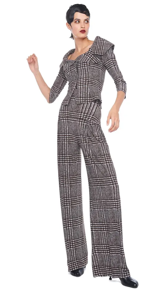 Norma Kamali Bottoms HIGH WAIST PLEAT PANT Chocolate Glenn Plaid Tweed 8211 Clothing Norma Kamali Bottoms HIGH WAIST PLEAT PANT Chocolate Glenn Plaid Tweed 8211 Clothing