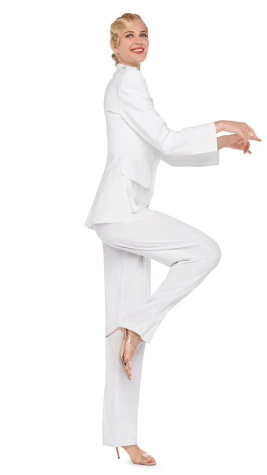 Norma Kamali Bottoms LOW RISE PLEATED TROUSER Snow White 8211 Clothing