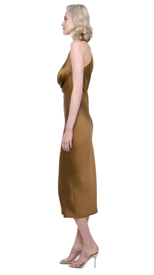Norma Kamali Dresses HALTER DRAPE DRESS TO MIDCALF Woods 8211 Clothing