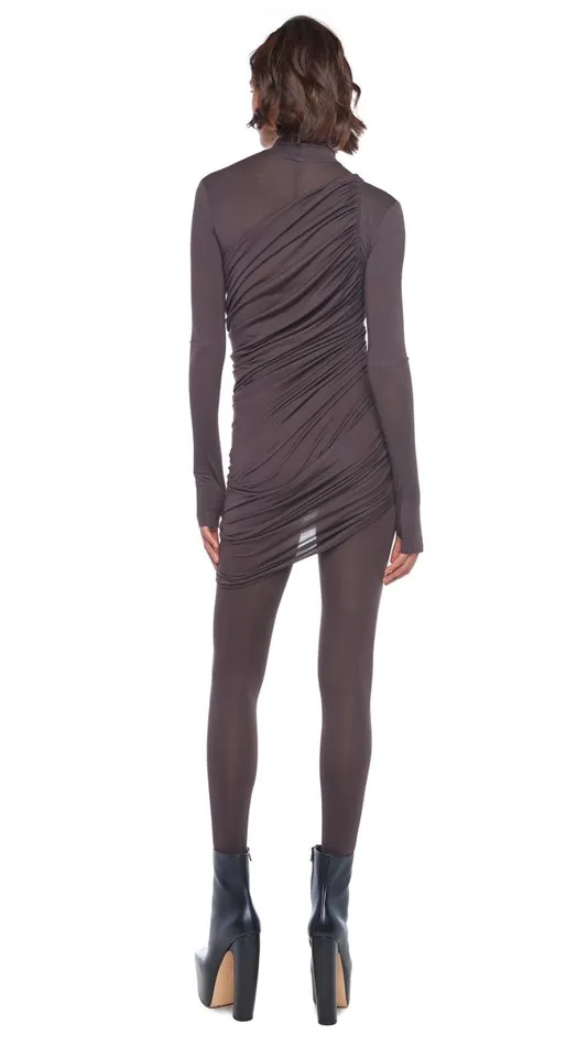 Norma Kamali Dresses PICKLEBALL DIANA DRESS Chocolate 8211 Clothing