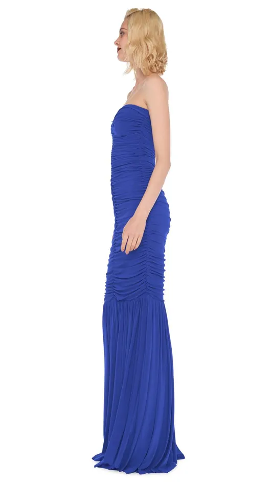 Norma Kamali Dresses SLINKY FISHTAIL GOWN Cobalt 8211 Clothing